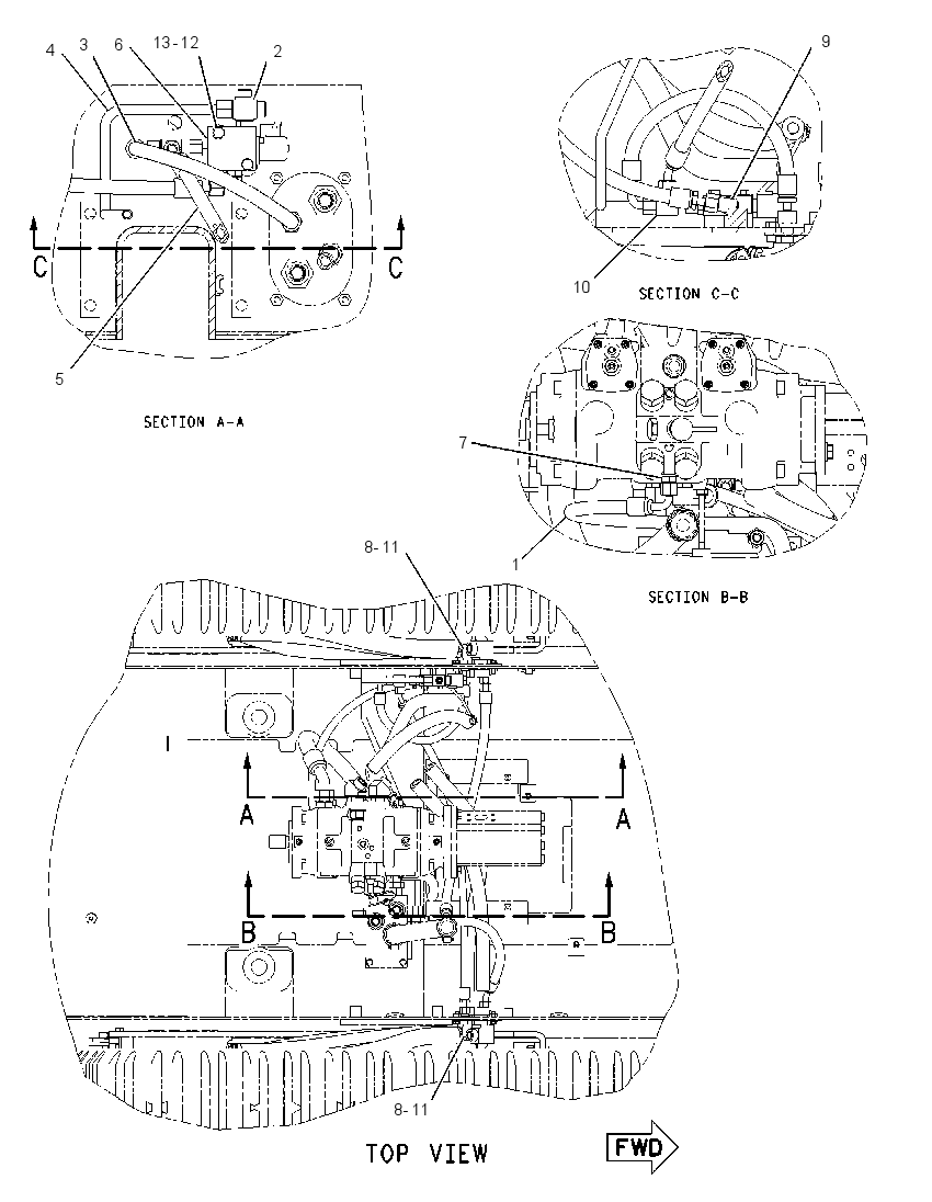 MANIFOLD & LINES GP-CONTROL 1995325 CAT