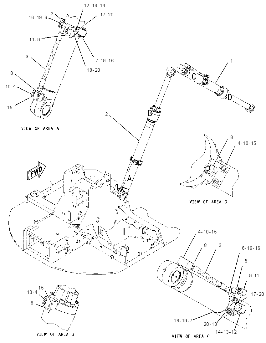 CYLINDER AR-HYDRAULIC 2179702 CAT