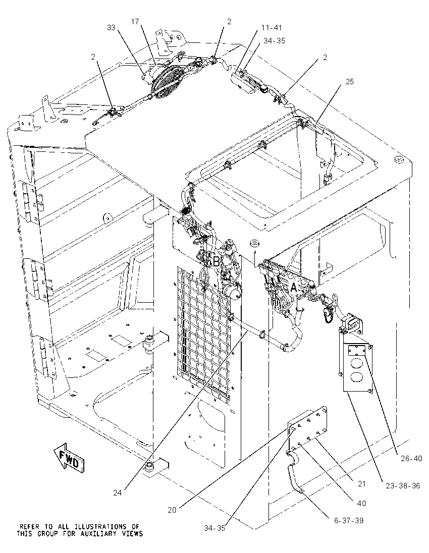 Проводка кабины 2225415 CAT
