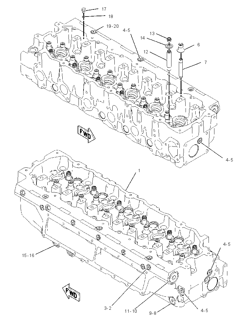 Головка блока цилиндров в сборе 2195845 CAT