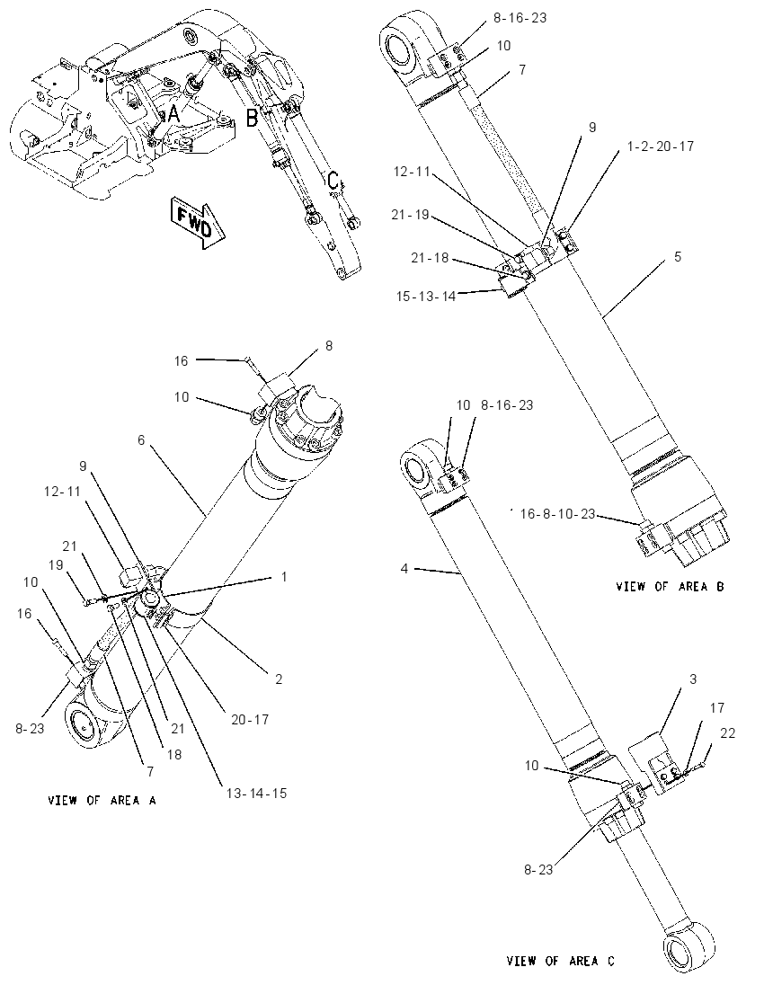 CYLINDER AR-HYDRAULIC 2179701 CAT
