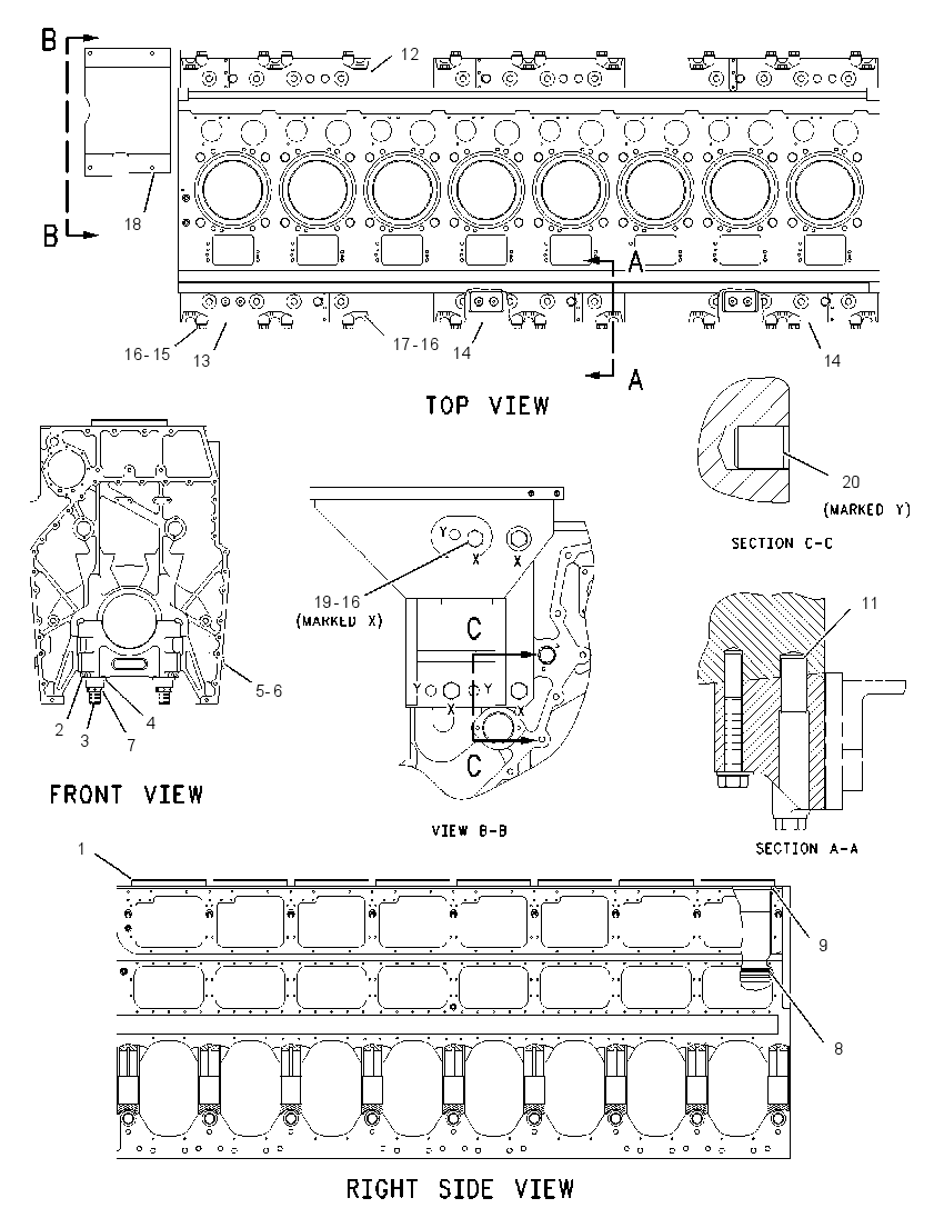 Блок цилиндров в сборе 1873533 CAT