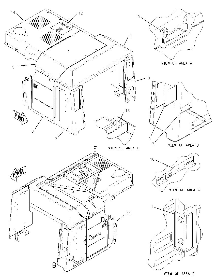 HOOD GP-TRACTOR 2139268 CAT