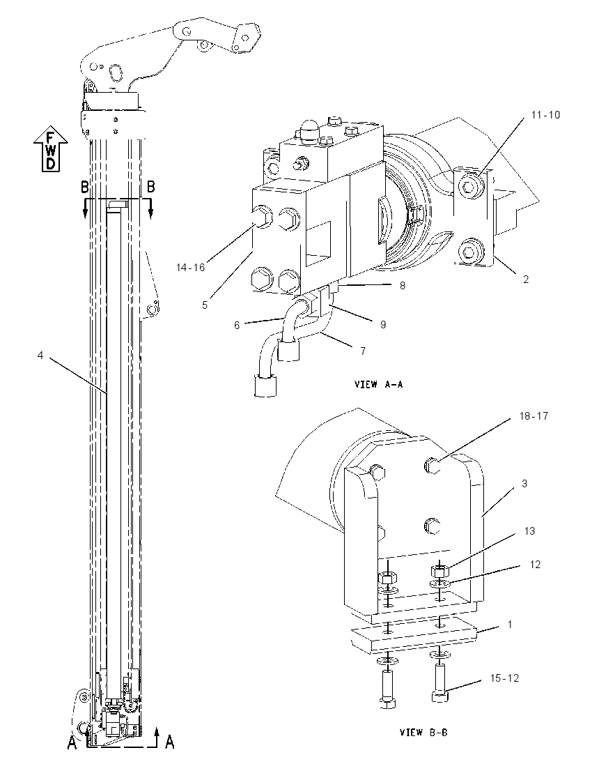 CYLINDER & MTG GP-TELESCOPING 2046736 CAT