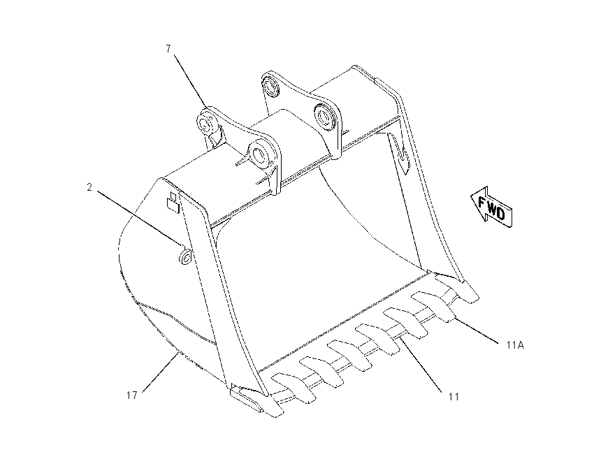 BUCKET AS-MASS EXCAVATOR 1765720 CAT