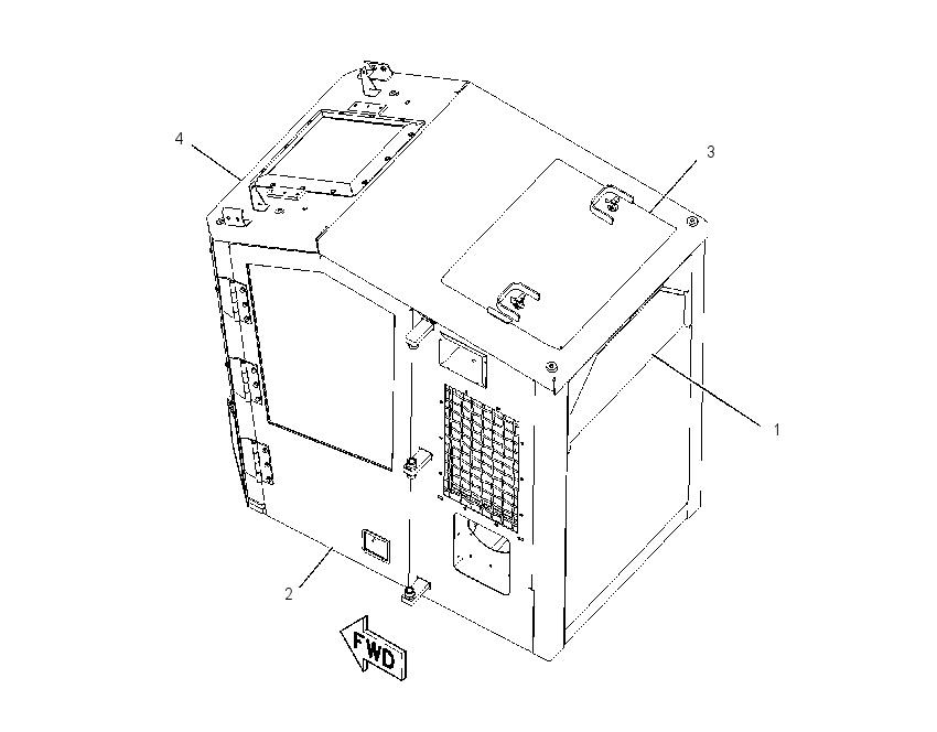 Кабина закрытая с ROPS 2172440 CAT