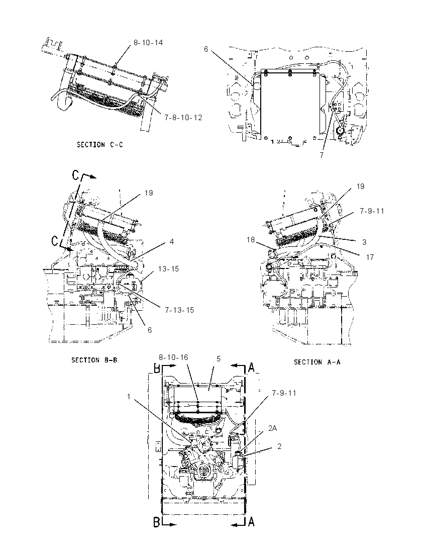 RADIATOR & OIL COOLER MTG GP 2208123 CAT
