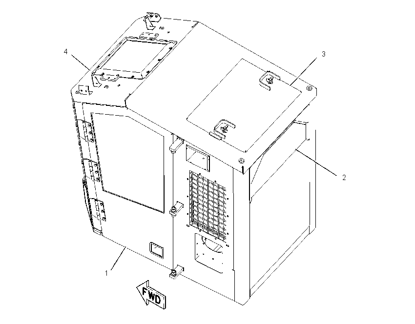 Кабина закрытая с ROPS 2225420 CAT