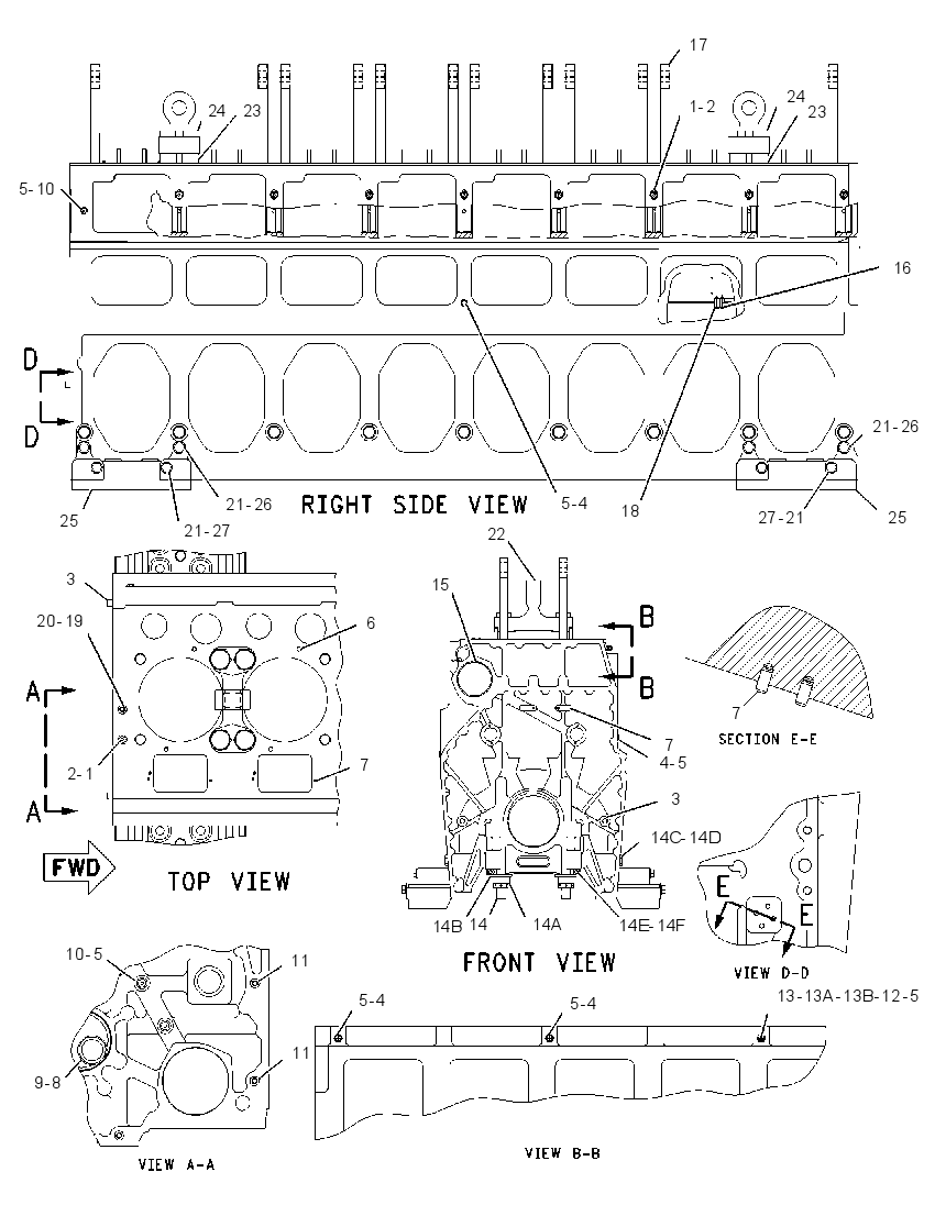 Блок цилиндров 9Y2667 CAT