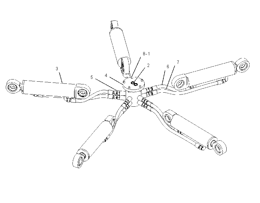 CYLINDER & LINES GP-GRAPPLE 2207048 CAT
