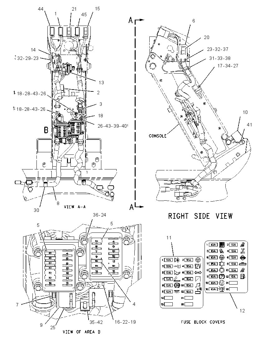WIRING GP-STEERING CONSOLE 1595845 CAT