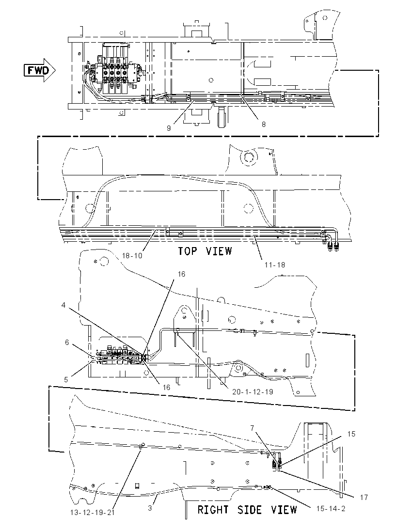 LINES GP-FRAME LEVELING 2334419 CAT
