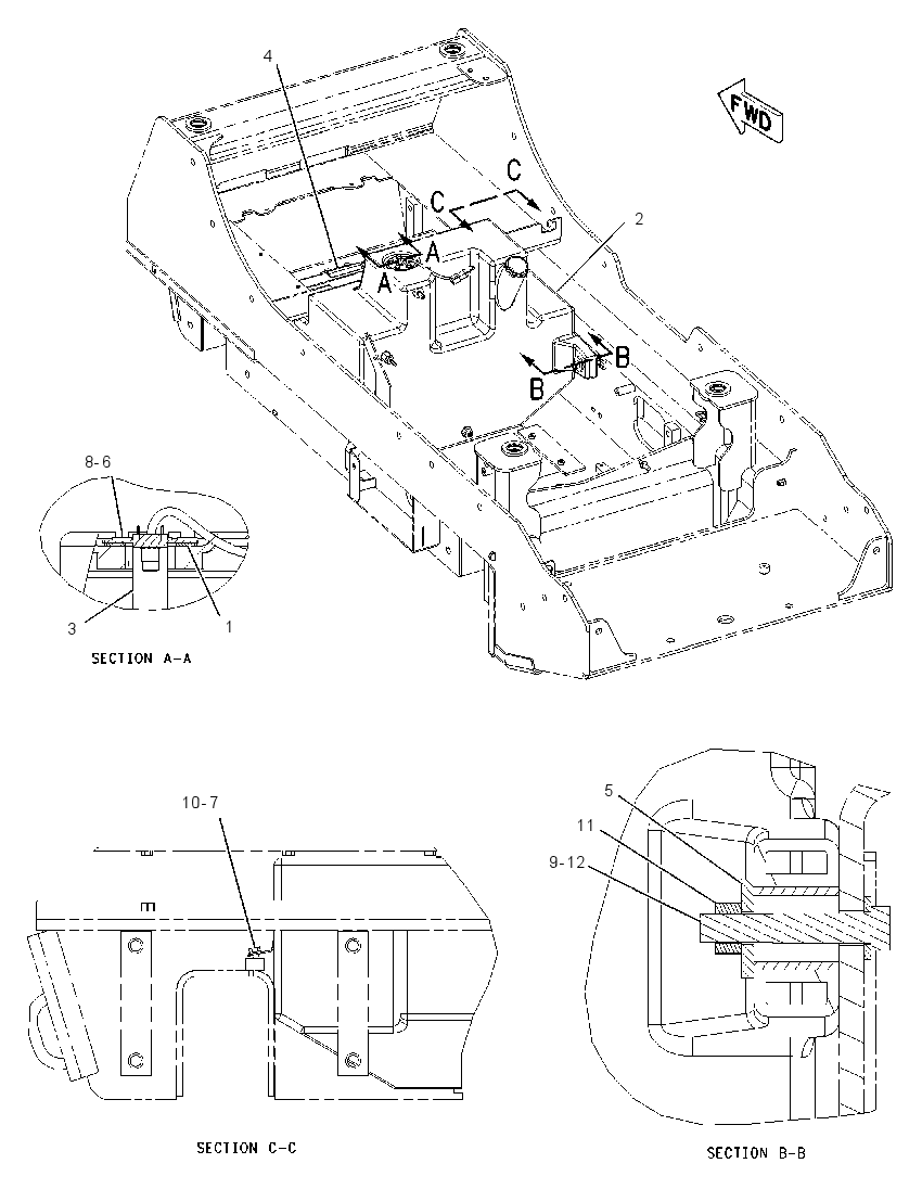 Бак топливный с креплением 2194398 CAT