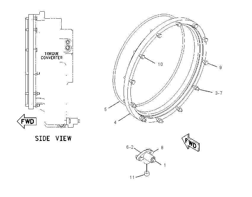 MOUNTING GP-TORQUE CONVERTER 2245367 CAT