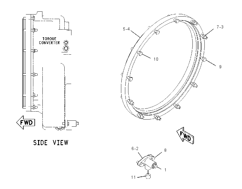 TORQUE CONVERTER MOUNTING GROUP 2245368 CAT