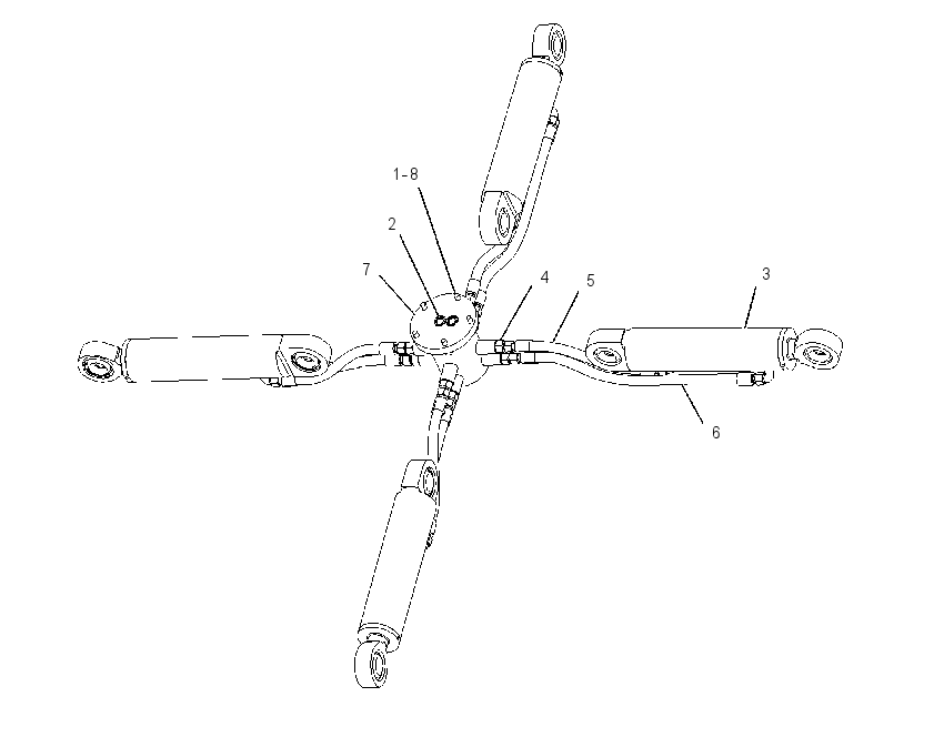 CYLINDER & LINES GP-GRAPPLE 2207045 CAT