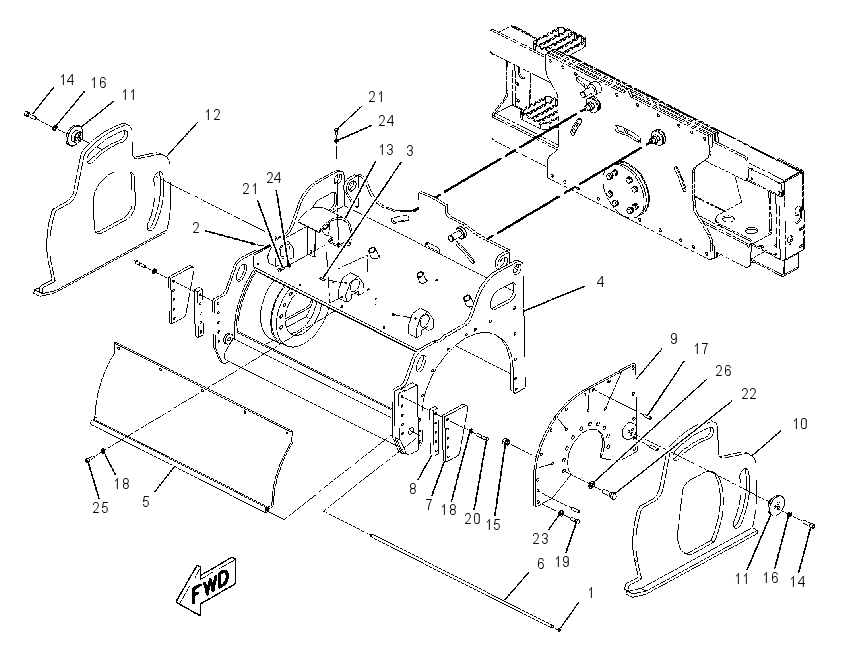 FRAME GP-COLD PLANER 2195430 CAT