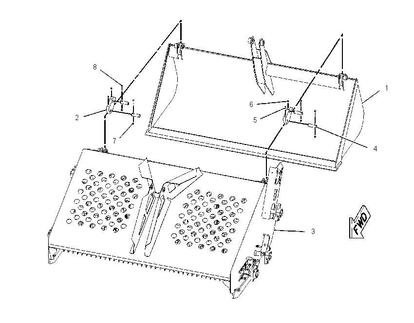 FRAME GP-LANDSCAPE RAKE 2249253 CAT