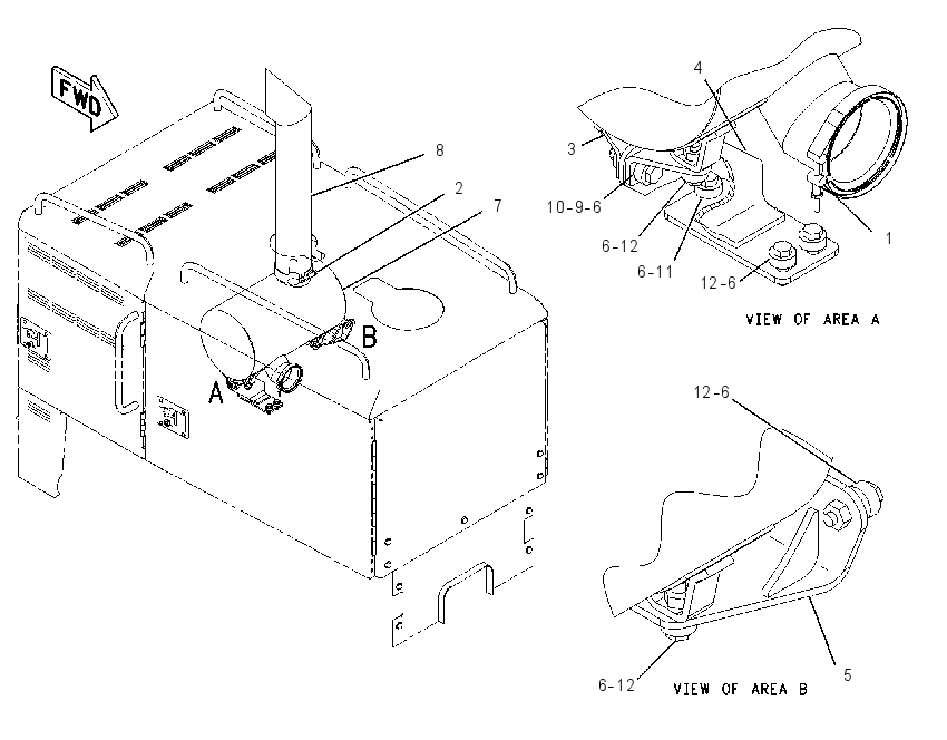 MUFFLER & MOUNTING GP 1751438 CAT