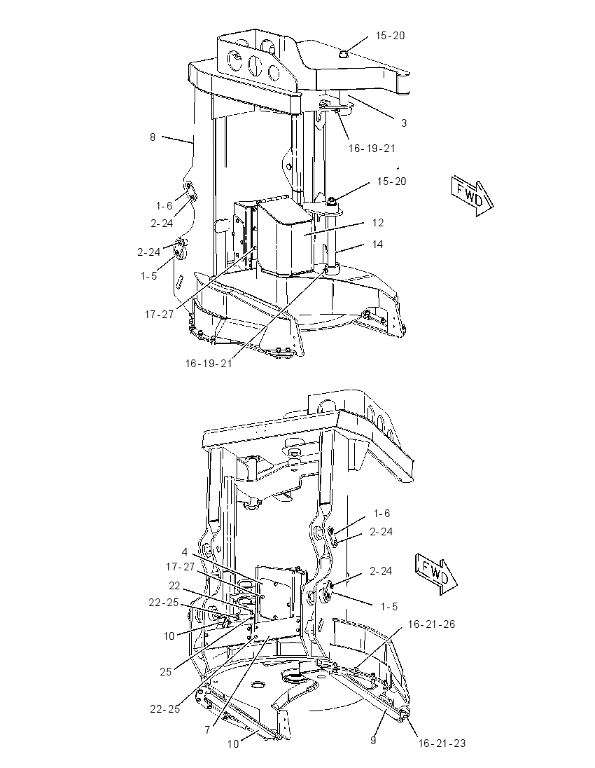 FRAME GP-FELLING HEAD 2215444 CAT