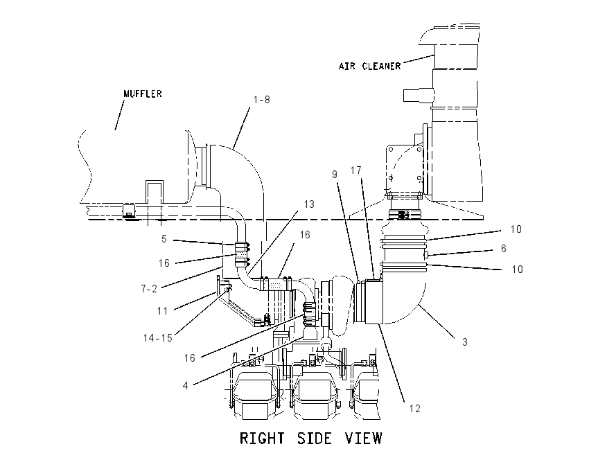 LINES GP-AIR INLET & EXHAUST 1905354 CAT