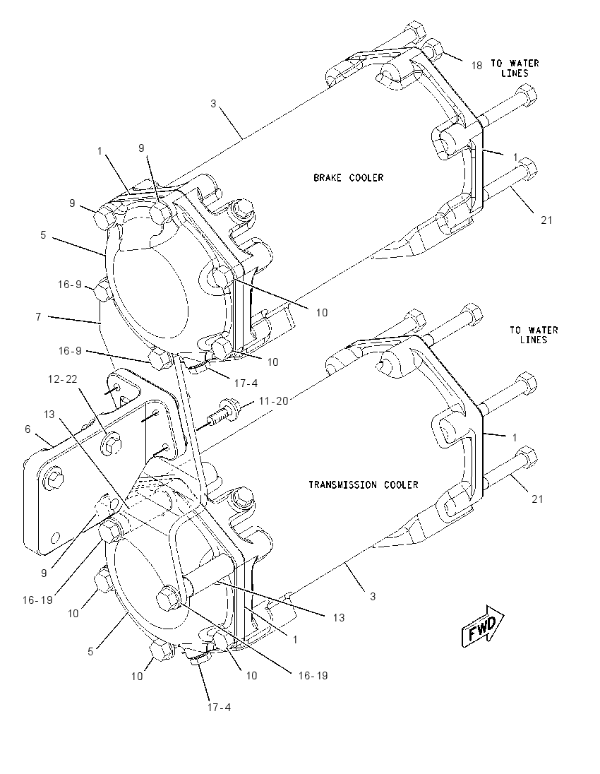 COOLER GP-BRAKE & TORQUE CONV 1677918 CAT