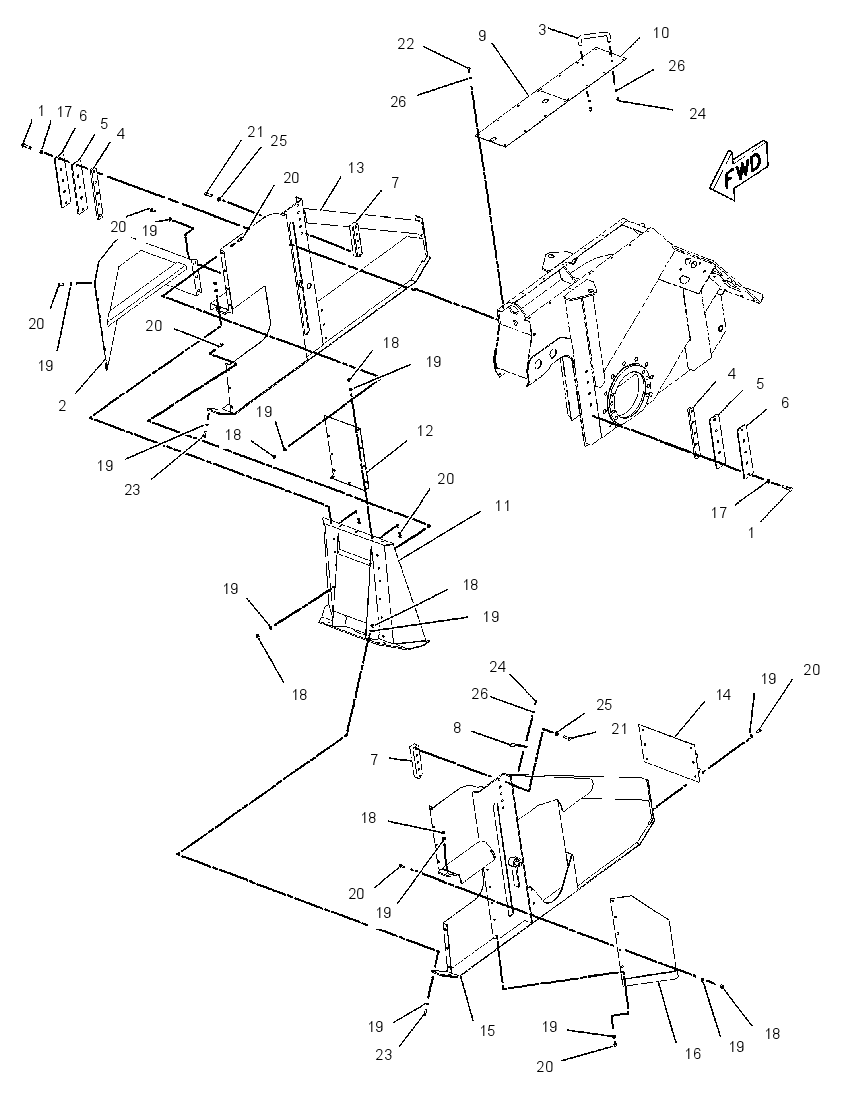 FRAME GP-WHEEL SAW 2278162 CAT