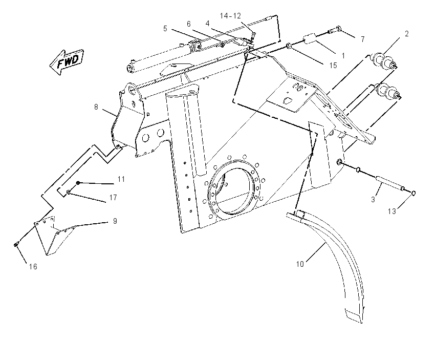 FRAME GP-WHEEL SAW 4349143 CAT