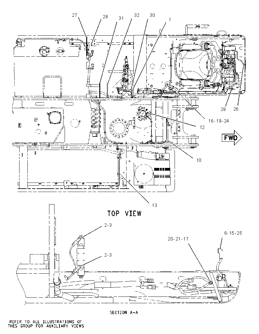 Проводка шасси 1884968 CAT