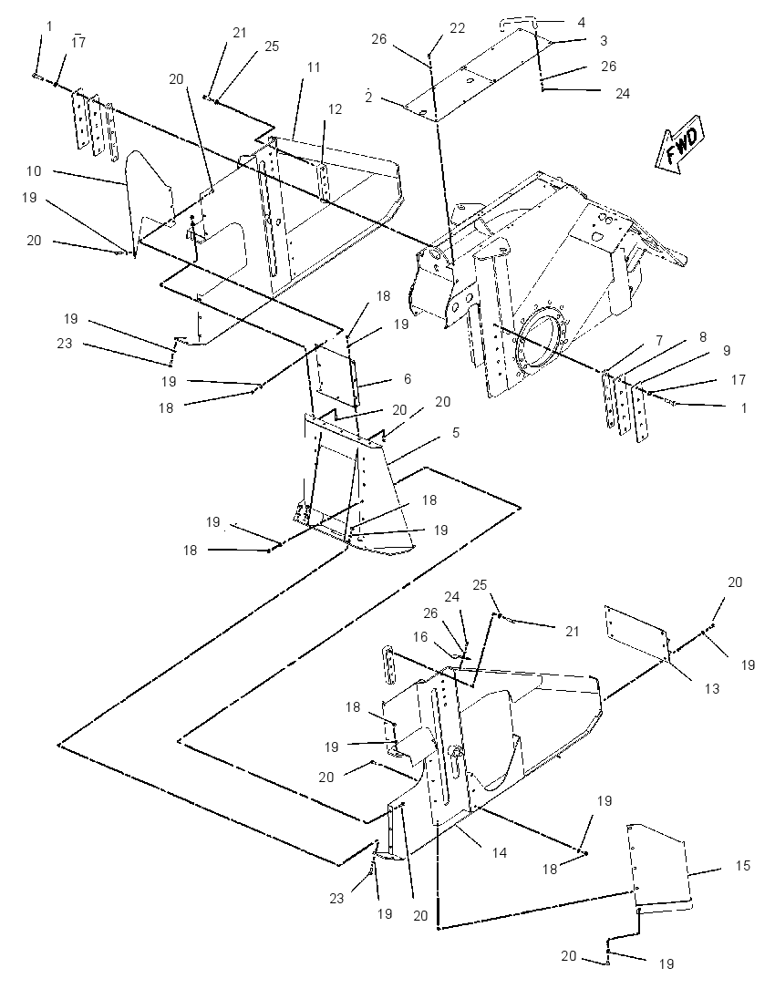 FRAME GP-WHEEL SAW 2286837 CAT