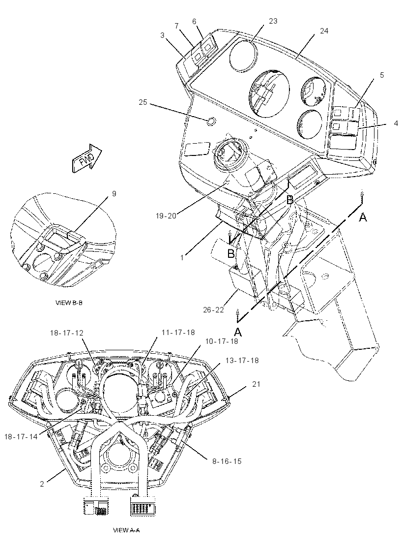 CONSOLE GP-INSTRUMENT 1904195 CAT