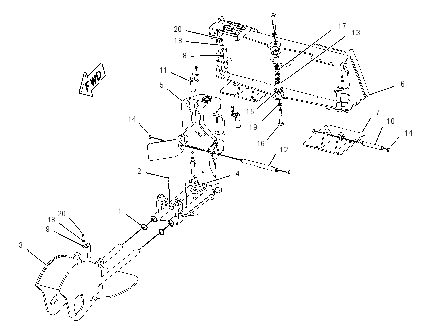 FRAME GP-STUMP GRINDER 2239260 CAT