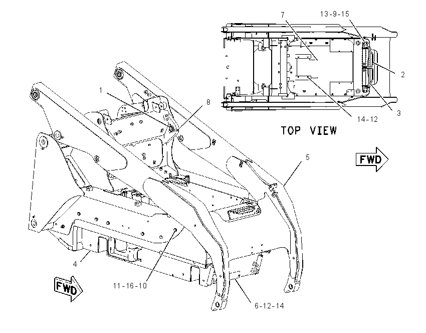 FRAME & MTG GP-MACHINE 2124075 CAT