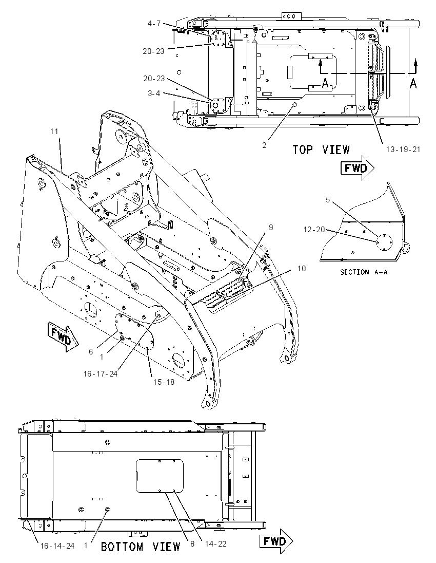 FRAME & MTG GP-MACHINE 2208175 CAT