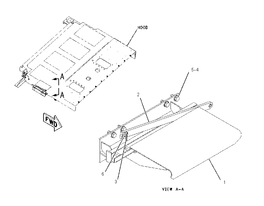 LATCH GP-HOOD 2243225 CAT