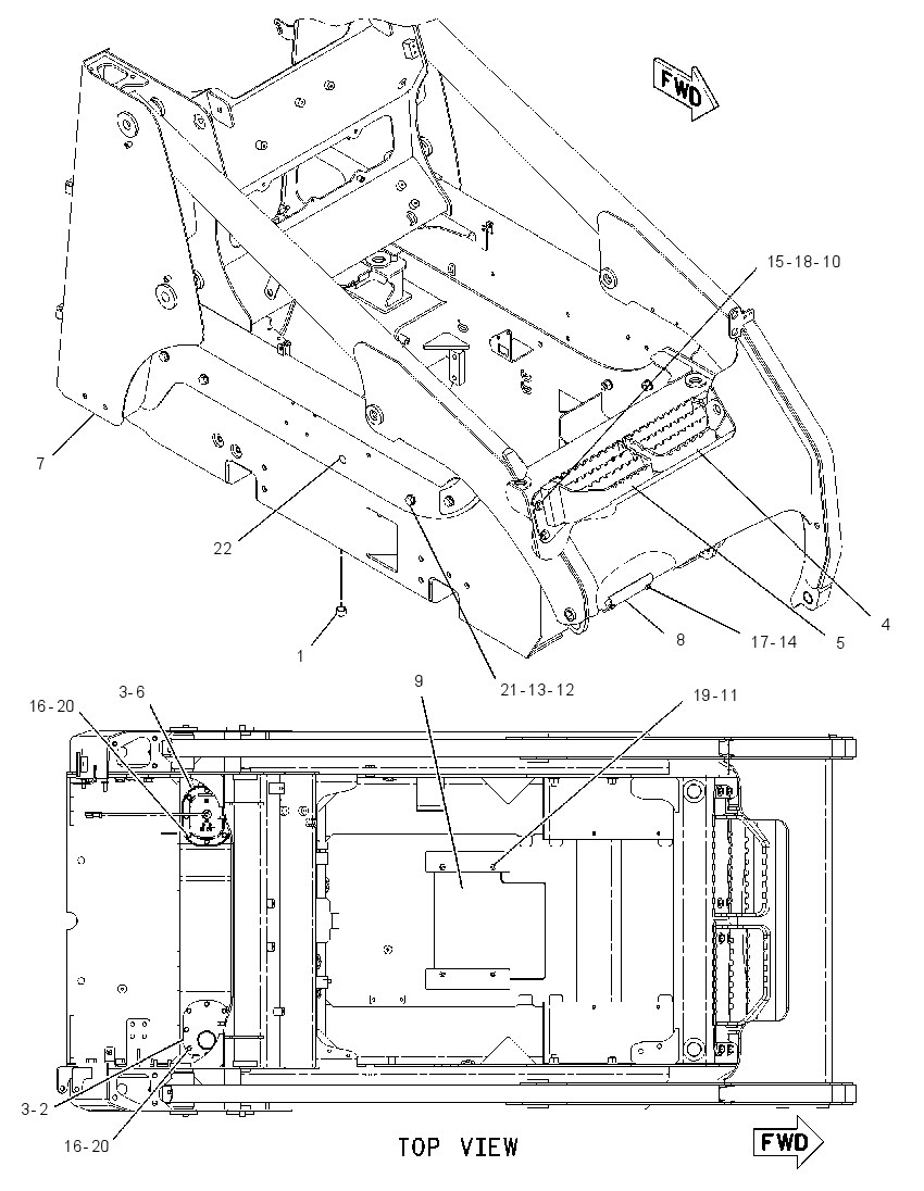FRAME & MTG GP-MACHINE 2041475 CAT