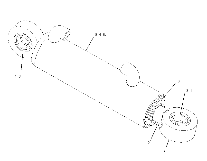 CYLINDER GP-FEED ROLLER ARM 2062004 CAT
