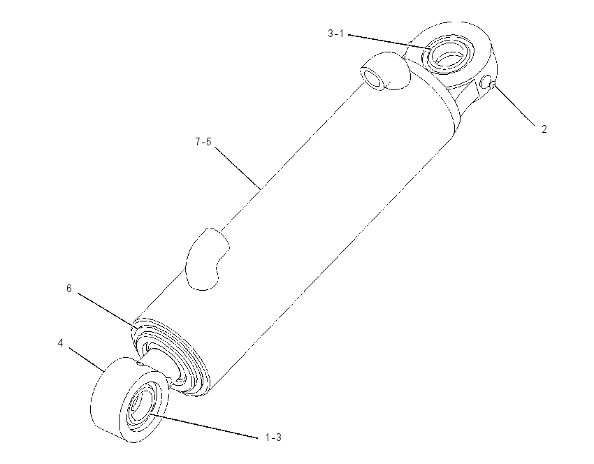 CYLINDER GP-FEED ROLLER ARM 2102027 CAT