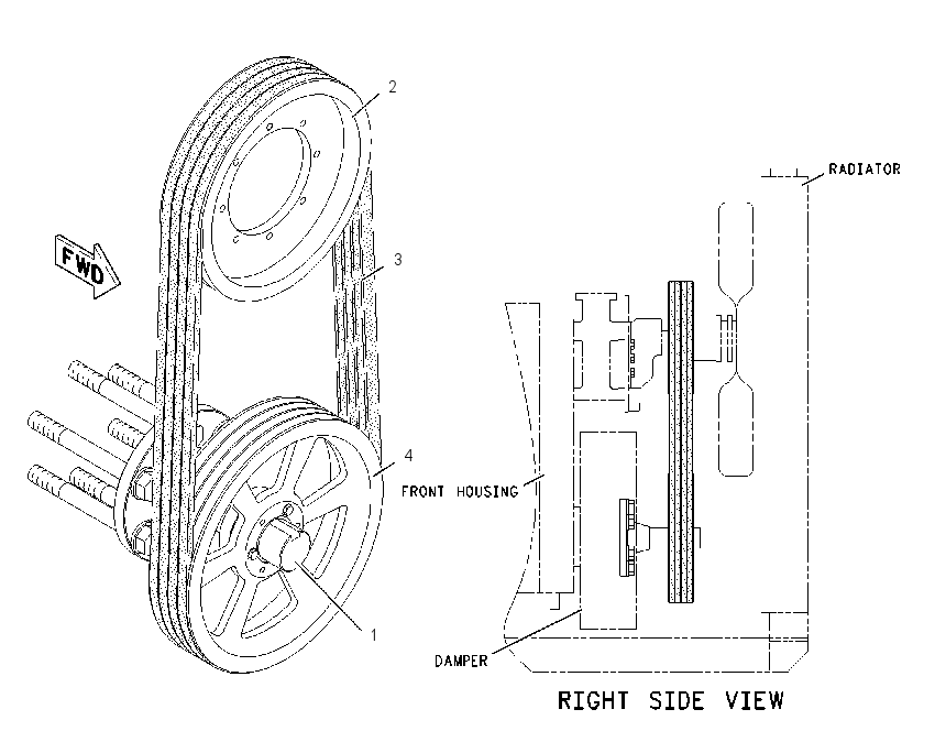 Шкив привода вентилятора 7W5257 CAT