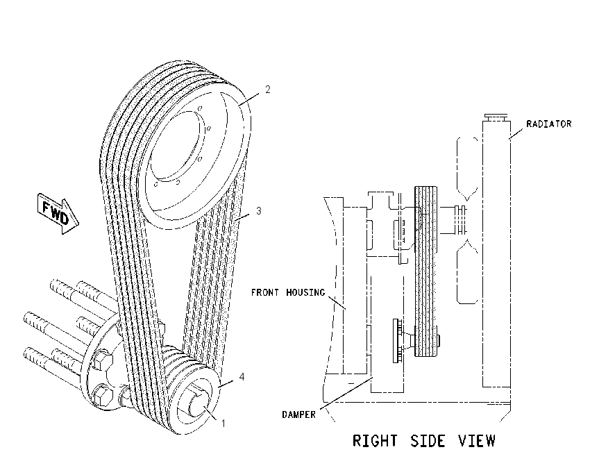 Шкив привода вентилятора 7W8144 CAT
