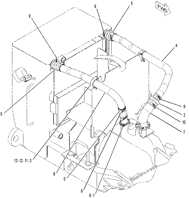 LINES GP-AFTERCOOLER AIR 1656762 CAT