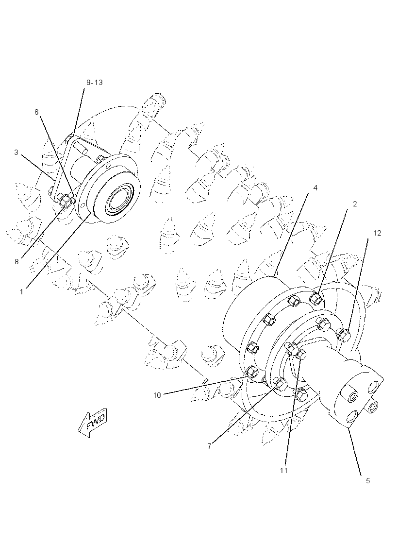 DRIVE GP-COLD PLANER 1736659 CAT