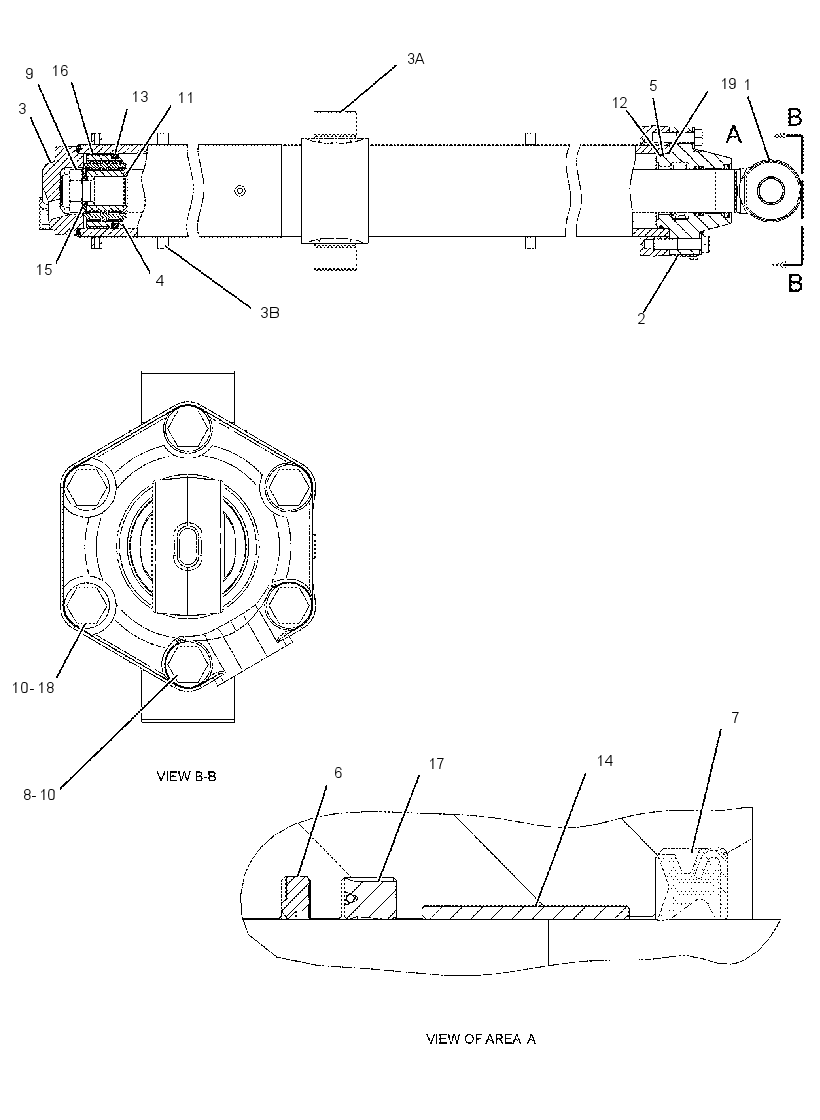 Цилиндр подъёма отвала 1986483 CAT