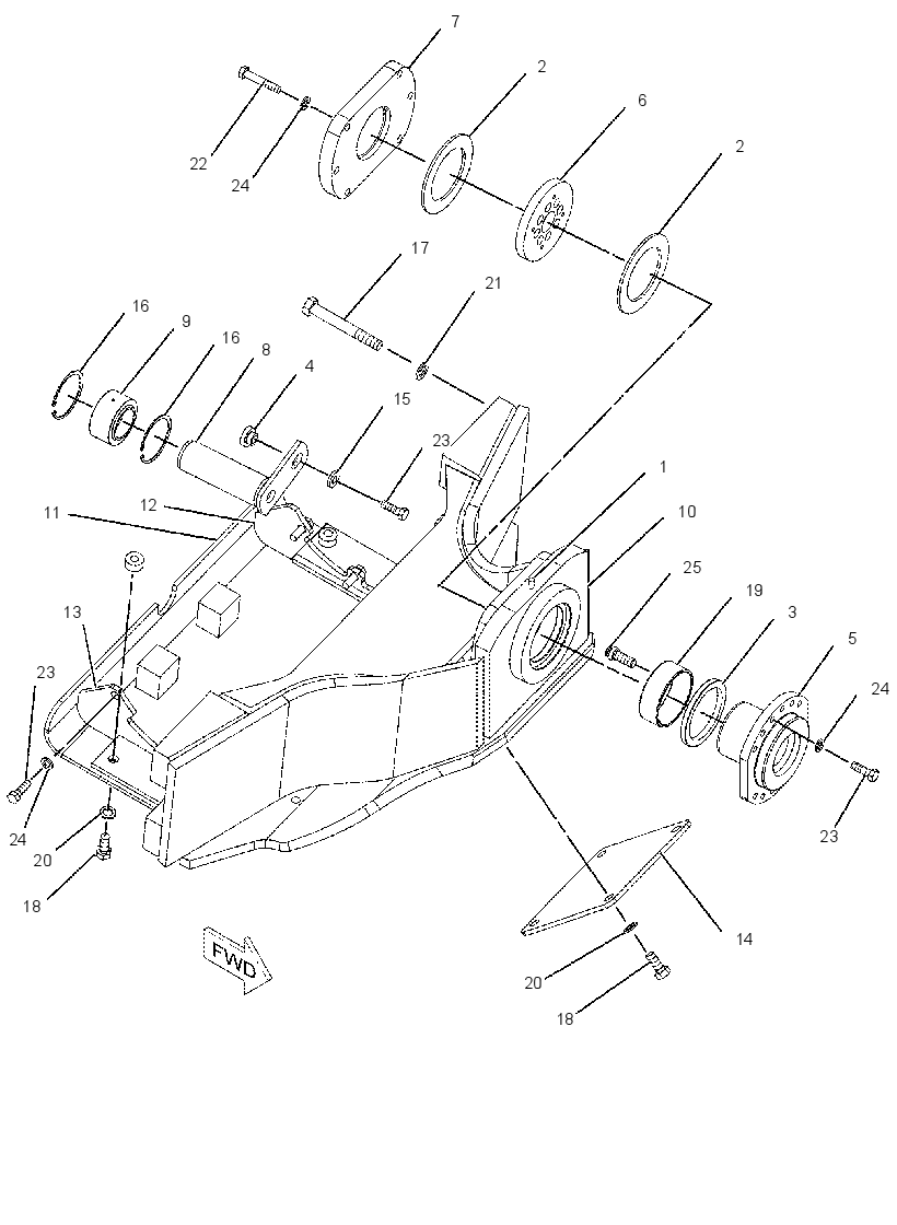 SUPPORT GP-FRONT AXLE 2290784 CAT