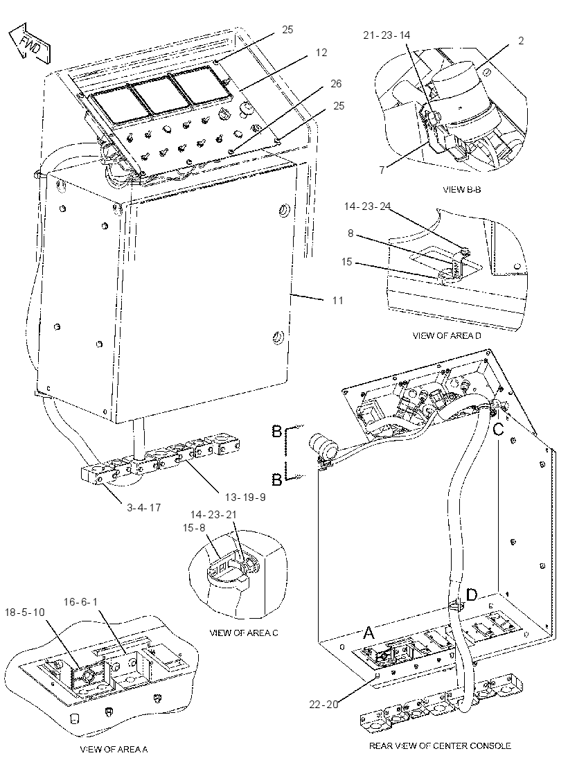 Проводка консоли 1925086 CAT