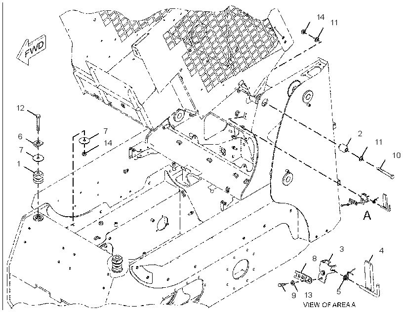 Крепление ROPS 2186370 CAT