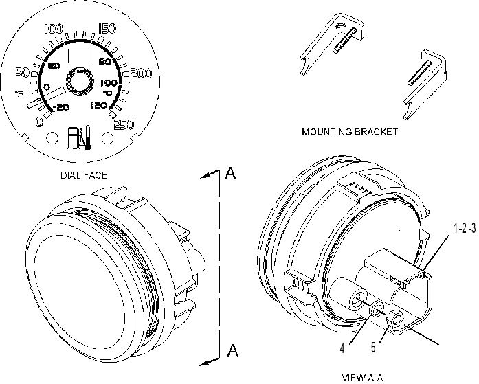 GAUGE GP-FUEL TEMPERATURE 2110747 CAT