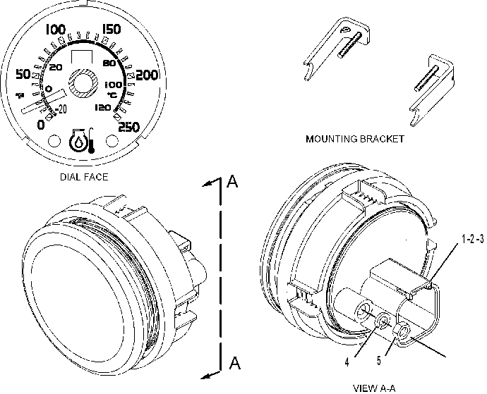 GAUGE GP-ENGINE OIL TEMP 2110741 CAT