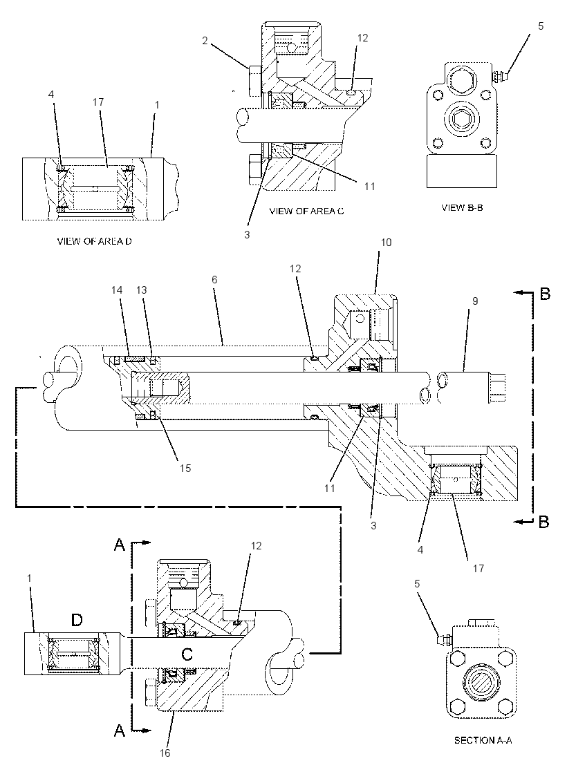 Цилиндр рулевой 4C2178 CAT