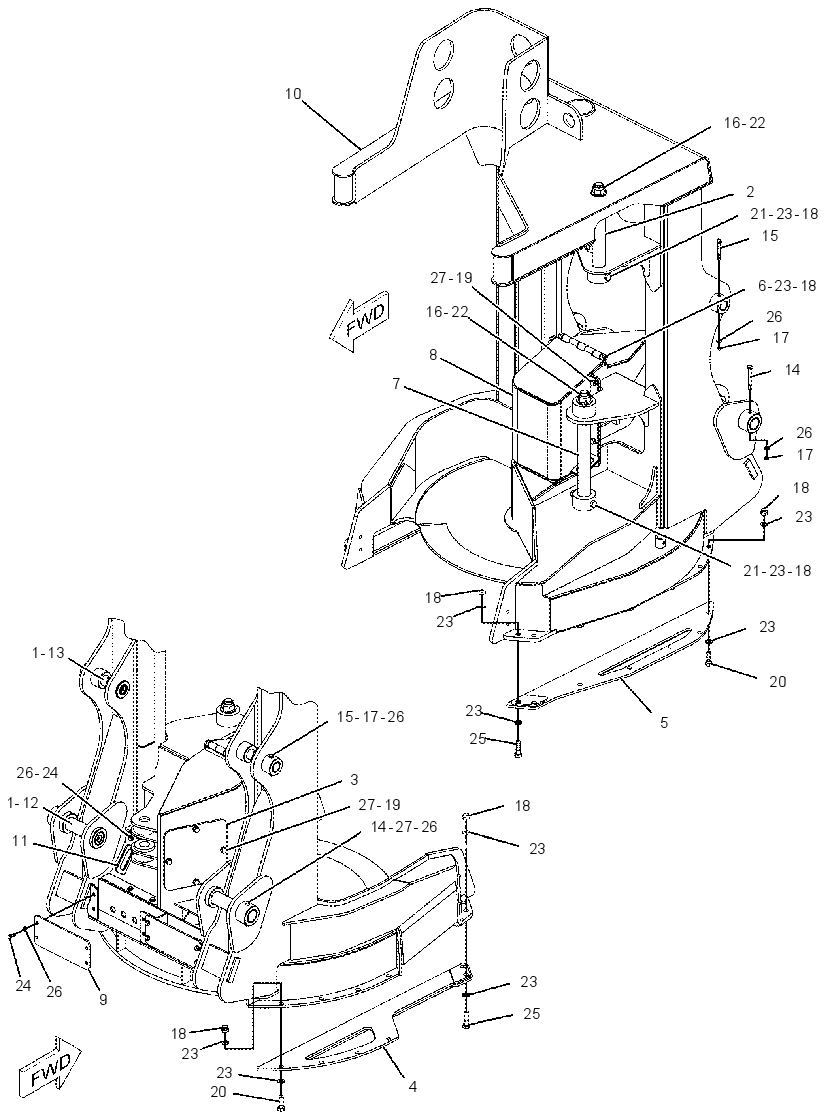 FRAME GP-FELLING HEAD 2406910 CAT